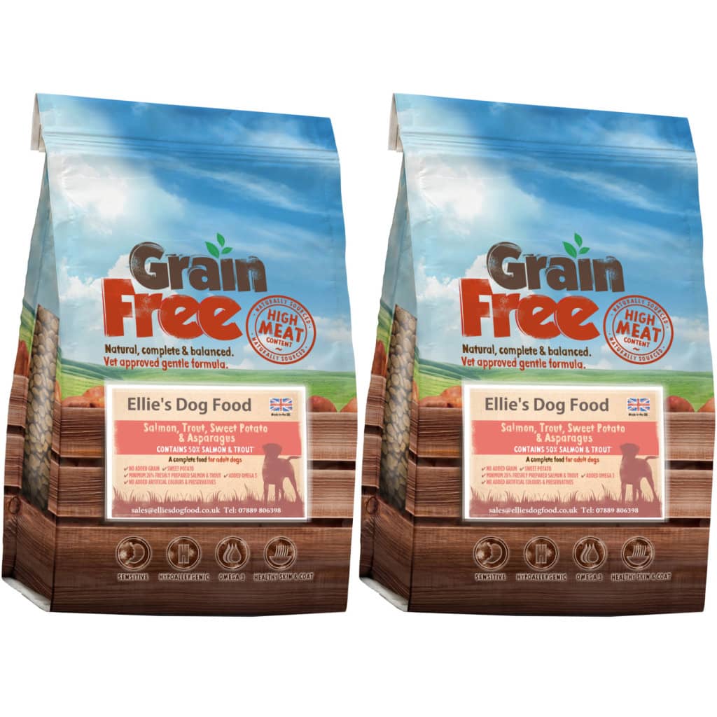 grain free salmon and trout dog food